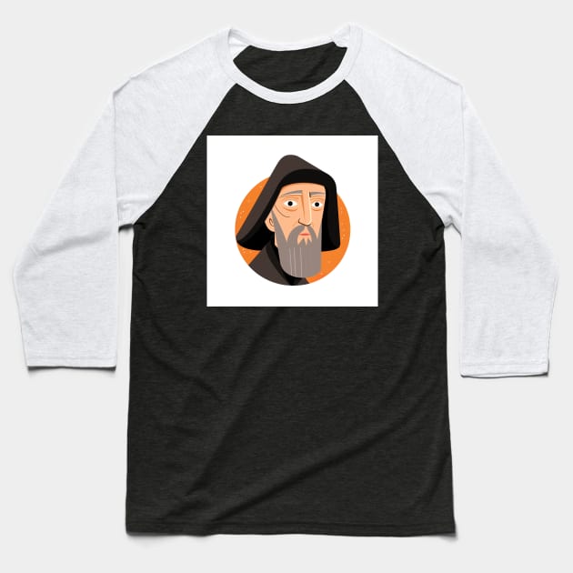 Geoffrey Chaucer Baseball T-Shirt by ComicsFactory